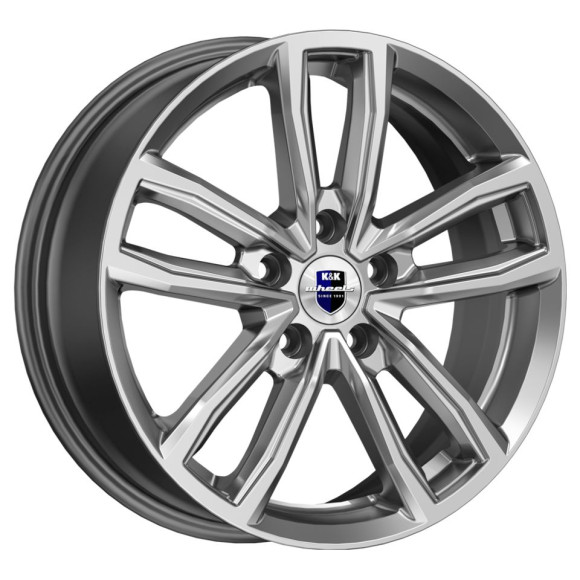 Диски КиК 6.5\R17 5*114.3 ET45 d66.1 Дарк платинум